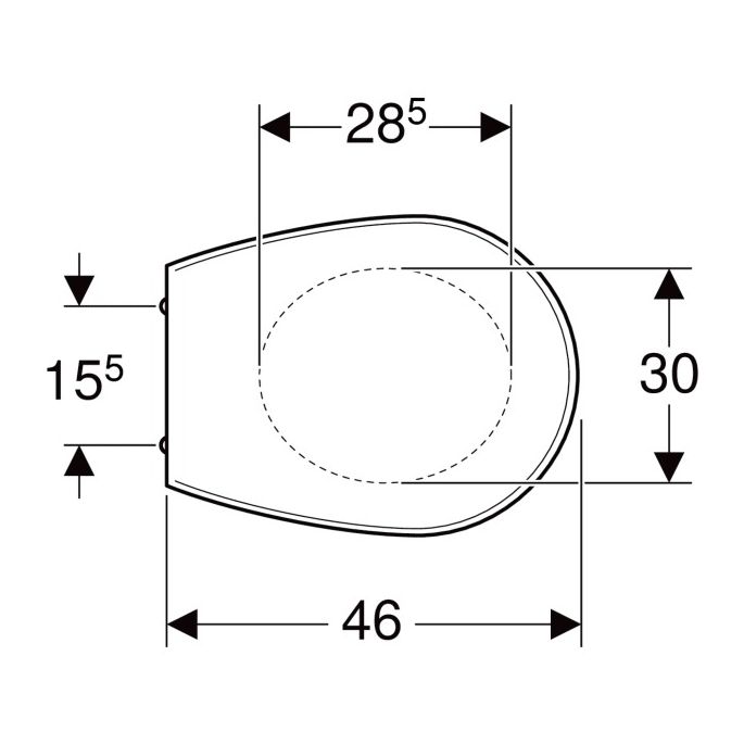 Geberit Renova 572165068 toiletzitting met deksel pergamon