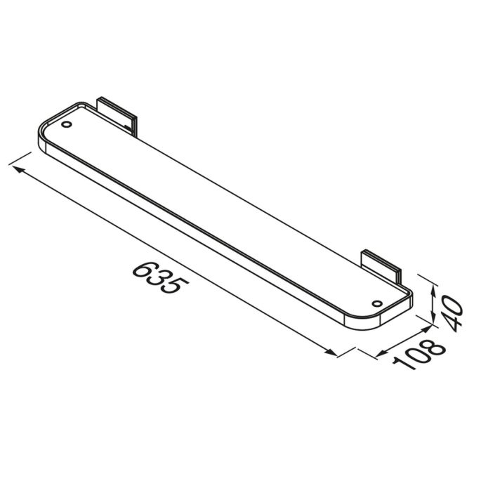 Geesa Craft 911501-02-60 shelf 60 cm chrome