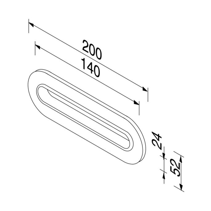 Geesa Hotel 911124-06 tissuehouder inbouw zwart