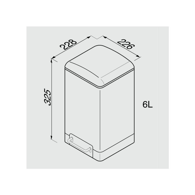 Geesa Hotel 91646 Pedaleimer 6 Liter Edelstahl poliert (Outlet)