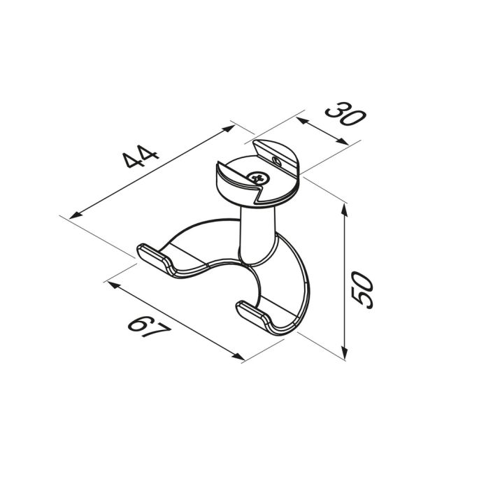 Geesa Leev 918266-06 haak voor wisser zwart