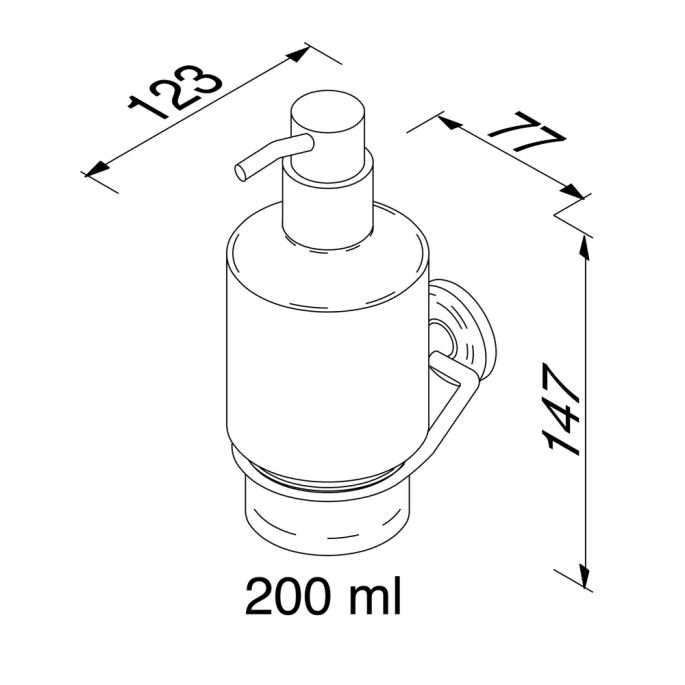 Geesa Luna 5516 zeepdispenser 200ml wand chroom