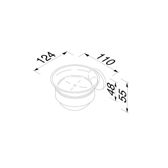 Geesa Nemox Brushed Metal Black 916503-09 soap holder black metal brushed