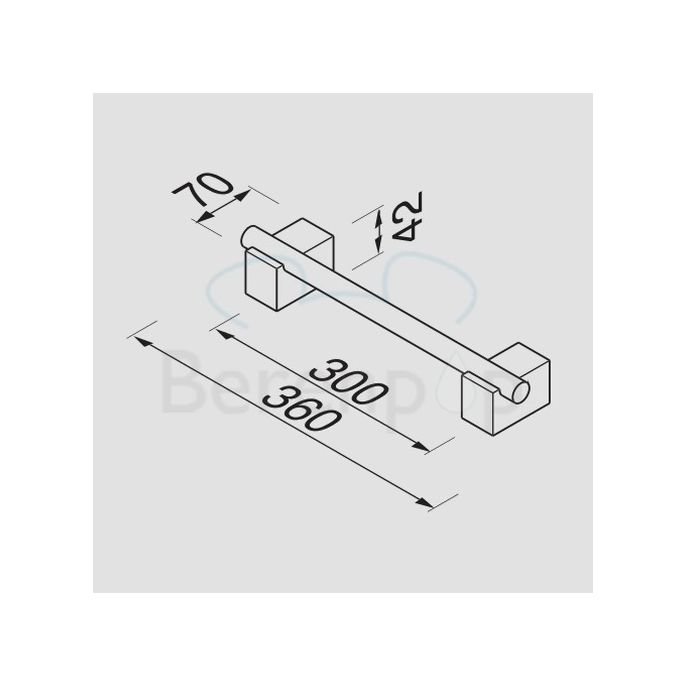 Geesa Nexx 750602 badgreep 30cm chroom (OUTLET)