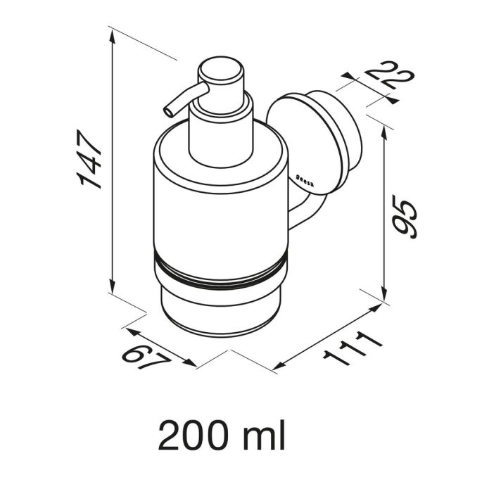 Geesa Opal gebürstet Gold 917216-07 Seifenspender 200ml Gold gebürstet