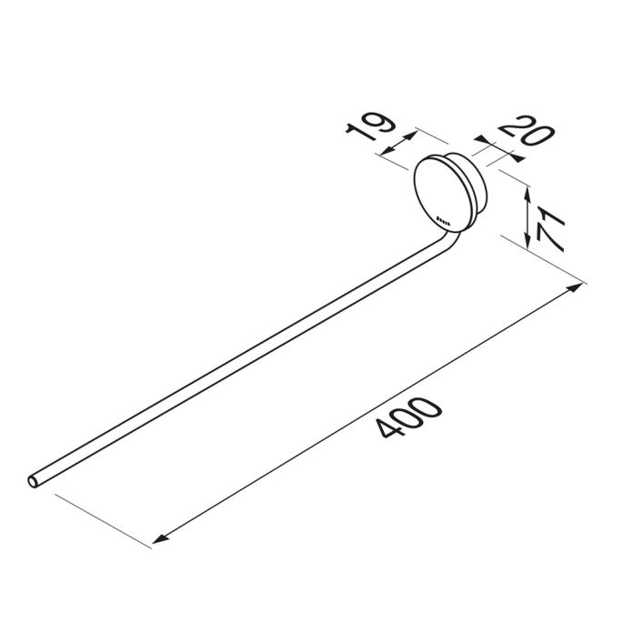 Geesa Opal Brushed Metal Black 917205-09 handdoekrek 1 arm zwart metaal geborsteld