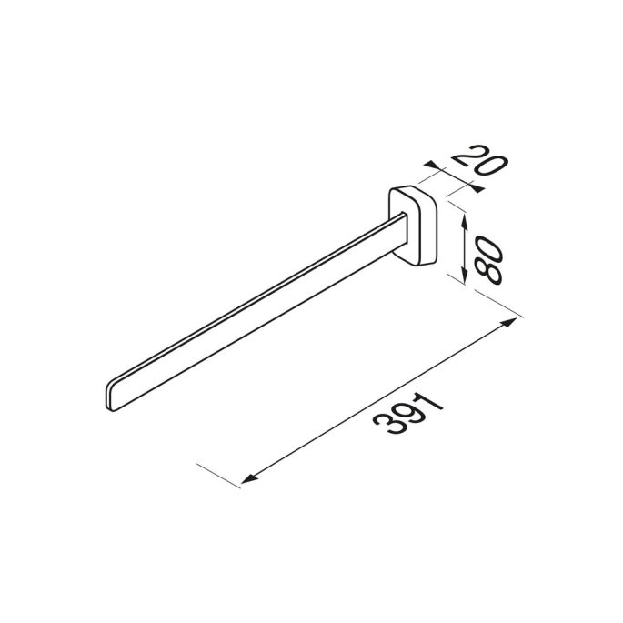 Geesa Shift Black 919919-06 handdoekrek mat zwart