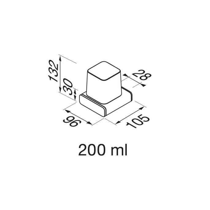 Geesa Shift Black 919916-06 soap dispenser 200 ml with satin glass matte black