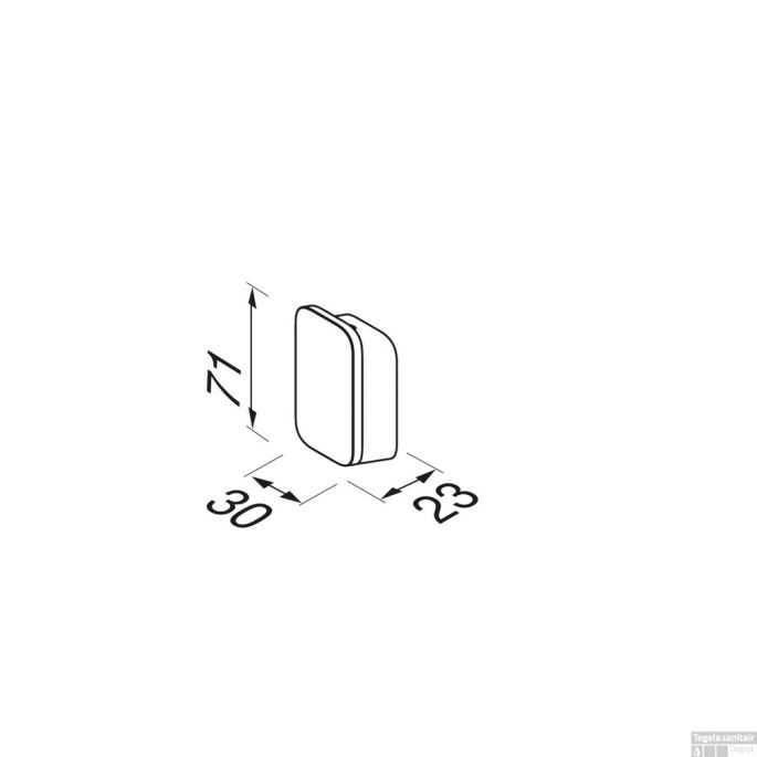 Geesa Shift Brushed Stainless Steel 919967-05 handdoekhaak medium RVS geborsteld