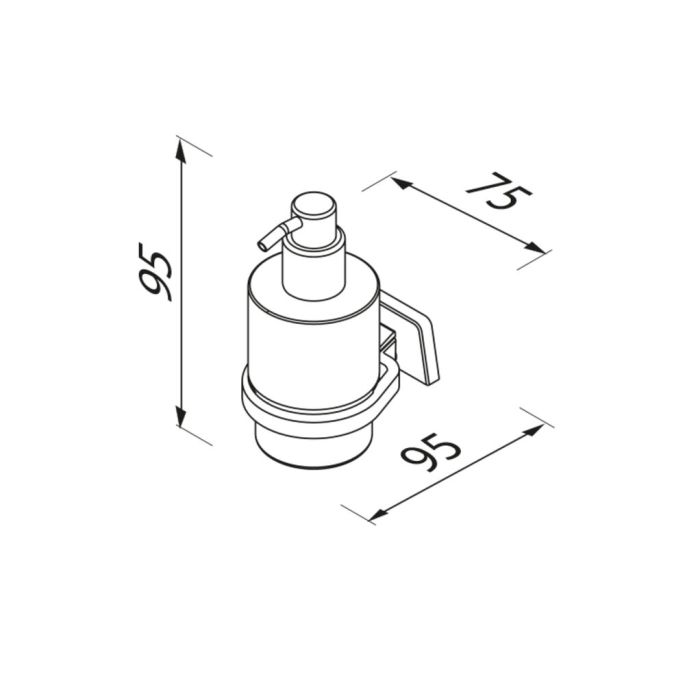 Geesa Standard 5137 zeepdispenser 200ml wand chroom