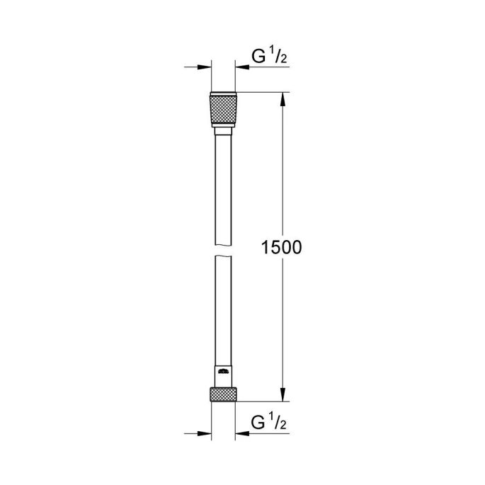 Grohe 27505001 VitalioFlex Silver doucheslang 150cm chroom