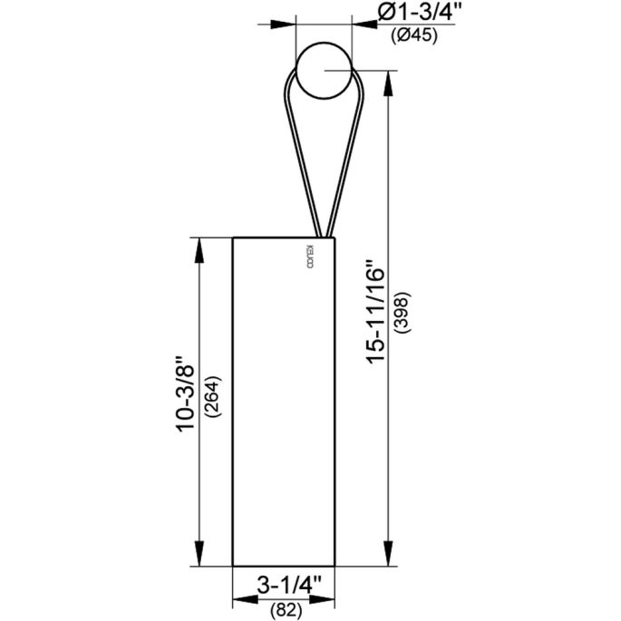 Keuco 04959380000 shower wiper with wall bracket gray (RAL 7011)