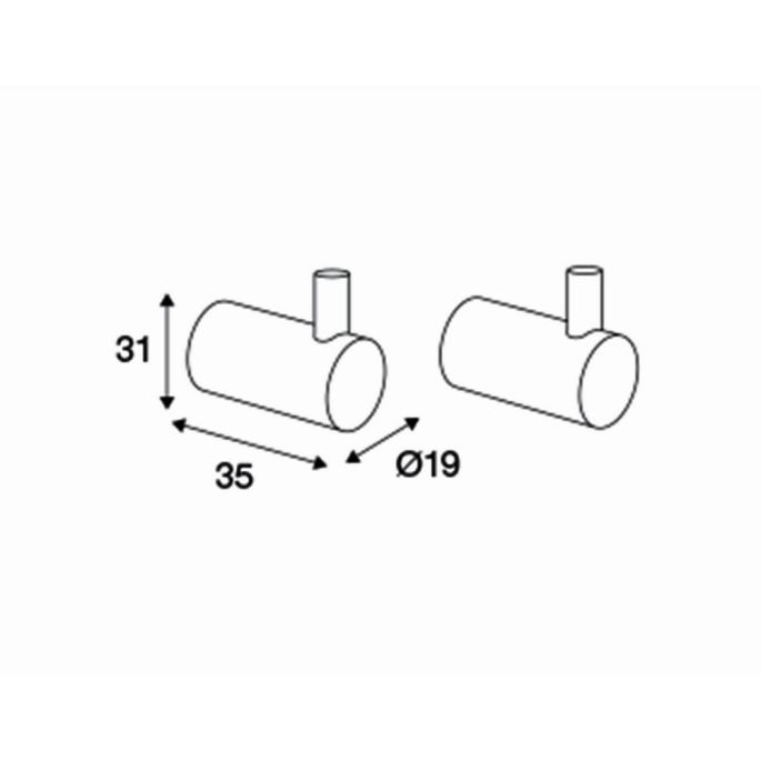 Pressalit Choice Q10150 handdoekhaakje pen glanzend staal (2 stuks)