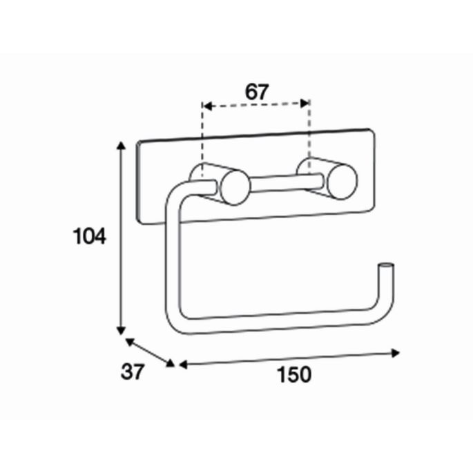 Pressalit Choice Q30210 toiletrolhouder met muurplaat geborsteld staal