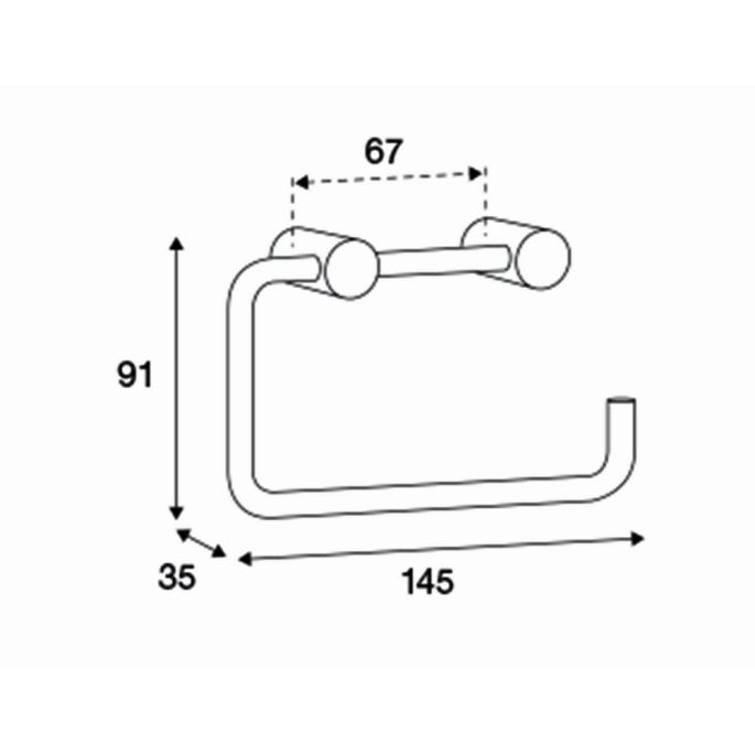 Pressalit Choice Q70200 Toilettenpapierhalter Messing gebürstet