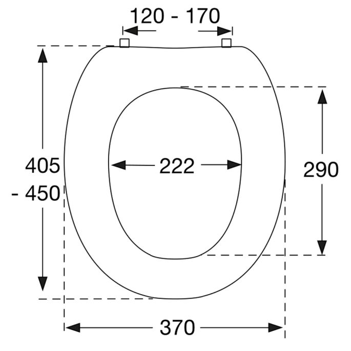 Pressalit Dania R27000-D92999 toiletzitting zonder deksel wit