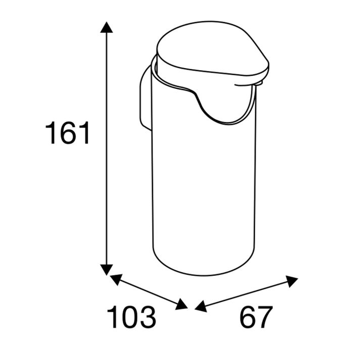 Pressalit Style PR70710 zeepdispenser geborsteld messing/ wit