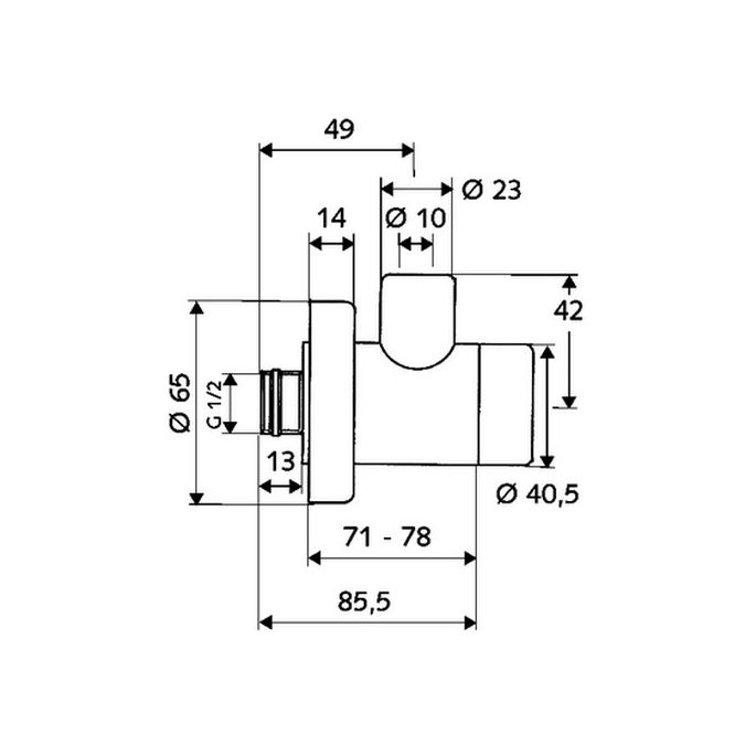 Schell Classic 051720699 hoekstopkraan chroom (OUTLET)