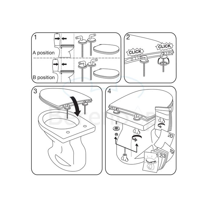 Villeroy en Boch Grangracia 88226101 toilet seat with lid white