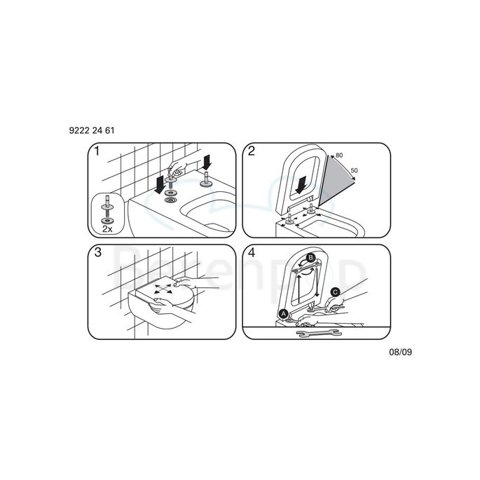 Villeroy en Boch La Belle 9M12S1R1 WC-Sitze mit Deckel weiß