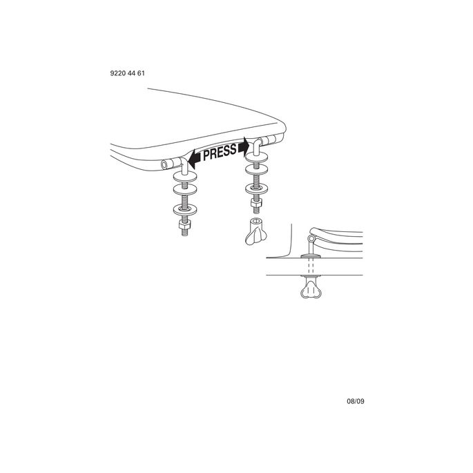 Villeroy en Boch Magnum 92204461 fest eingestellt Scharniere chrom