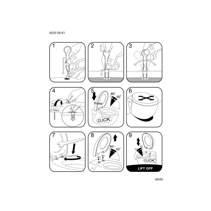 Villeroy en Boch Omnia Architectura Compact / Subway 1.0 Compact 92205661 set verstelbare scharnieren chroom