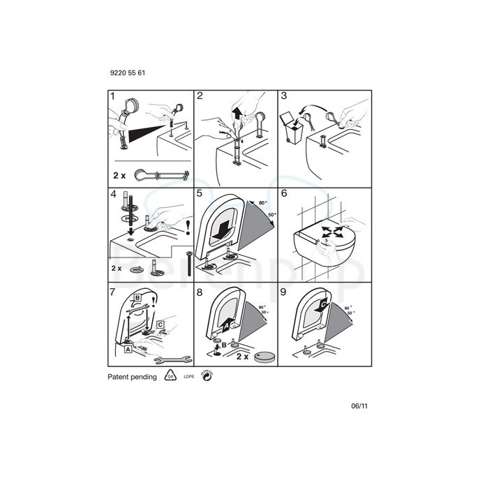 Villeroy en Boch Subway 9M55Q1R3 WC-Sitze mit Deckel pergamon *nicht mehr lieferbar*