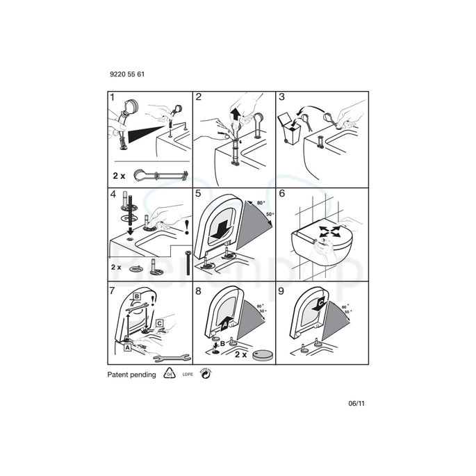 Villeroy en Boch Subway 1.0 Compact 9M66Q1R3 toilet seat with cover pergamon *no longer available*