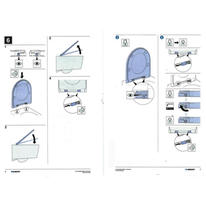 Geberit 244.626.00.1 EasyMount set scharnierdempers voor SC QR wc-zittingen