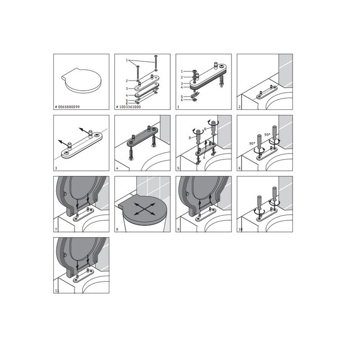 Duravit Starck 1 0065880099 toiletzitting met deksel wit