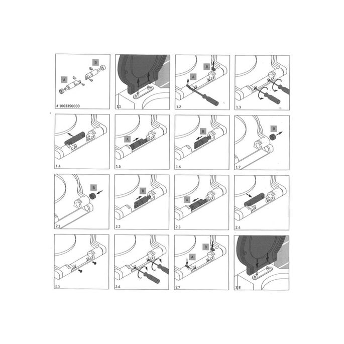 Duravit Starck 1 1003350000 Soft-Close-Zylinder für WC-Sitze Starck 1 006588 (2er-Set)