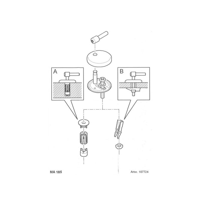 Ideal Standard Connect EV286AA set van 2 scharnieren chroom