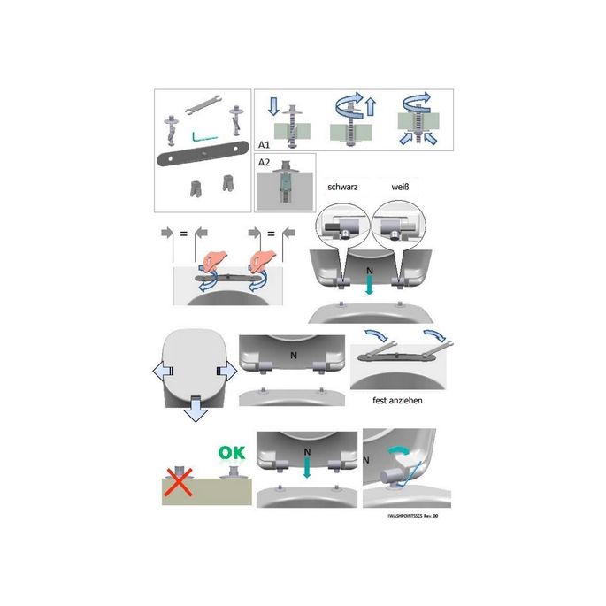 Ideal Standard Washpoint R392101 toiletzitting met deksel wit