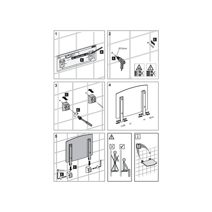 Keuco Collection Plan 14980010038 folding seat chrome/ light gray (RAL 7035)