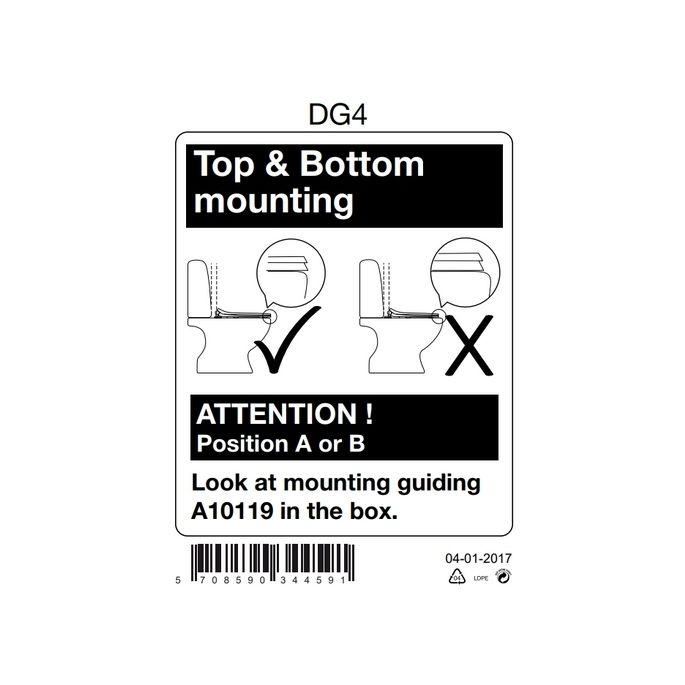 Pressalit Projecta Solid Pro 1002011-DG4925 toiletzitting met deksel wit polygiene