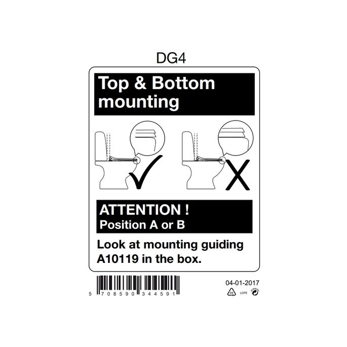 Pressalit Projecta Solid Pro 1004111-DG4925 toiletzitting met deksel zwart polygiene