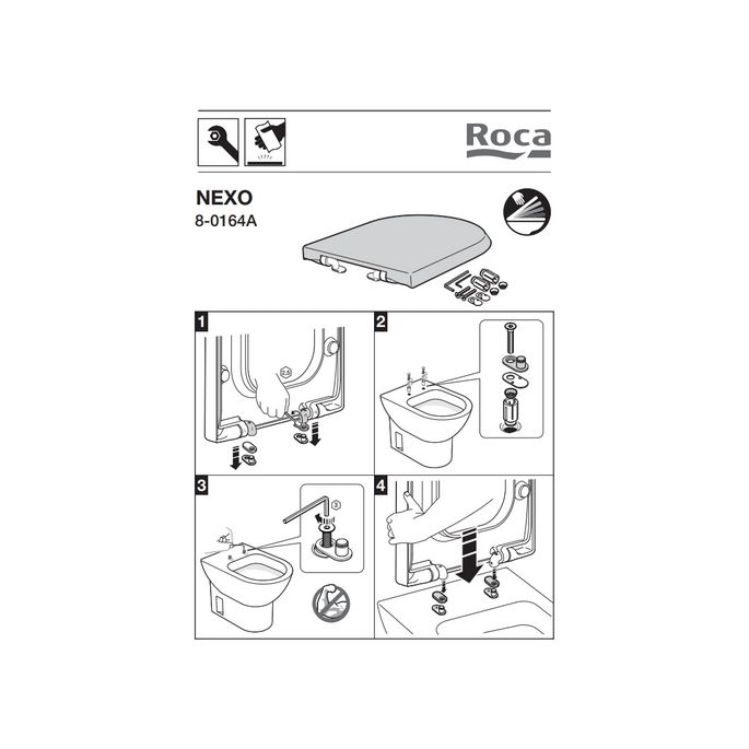 Roca Nexo A80164A004 WC-Sitze mit Deckel weiß
