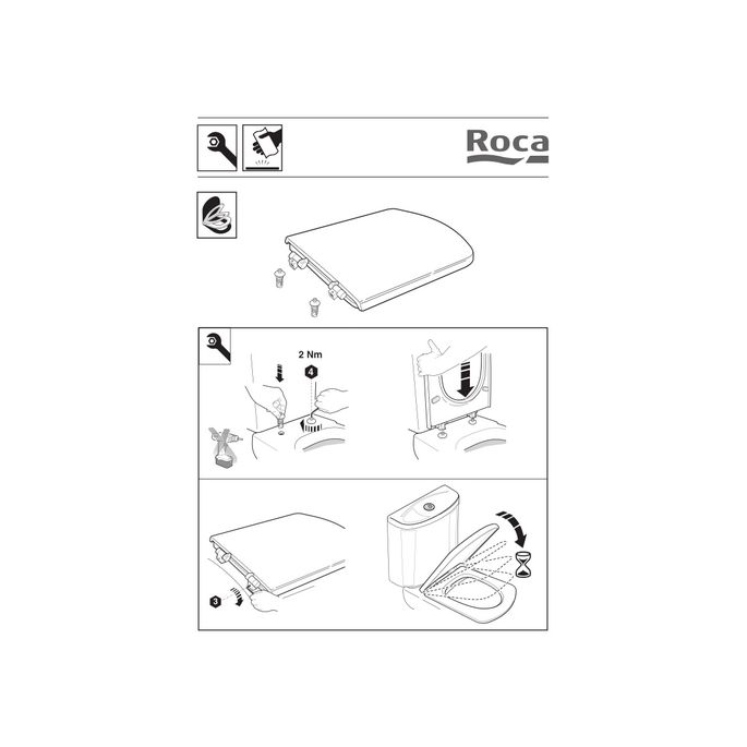 Roca Senso A801512004 toiletzitting met deksel wit