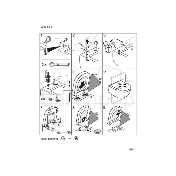 Villeroy & Boch Subway 9M55Q101 toiletzitting met deksel wit (OUTLET)