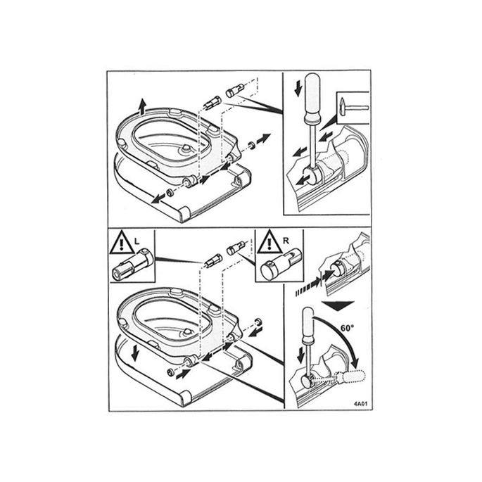 Villeroy en Boch Hommage - Labelle 92202300 Softclose-Dämpfer-Set t.b.v. WC-Sitze