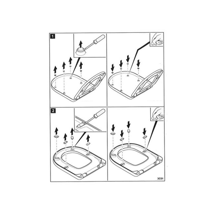 Villeroy en Boch Architectura 92194800 Puffer rund und oval
