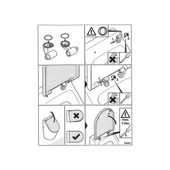 Villeroy en Boch Avento - Aveo New Generation - Labelle - Subway - Subway 2.0 92205761 set vaste scharnieren chroom (t.b.v. urinoirdeksel)