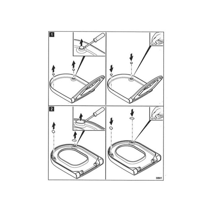 Villeroy en Boch Bellevue - Century - Editionals 92208200 Puffer rund und oval