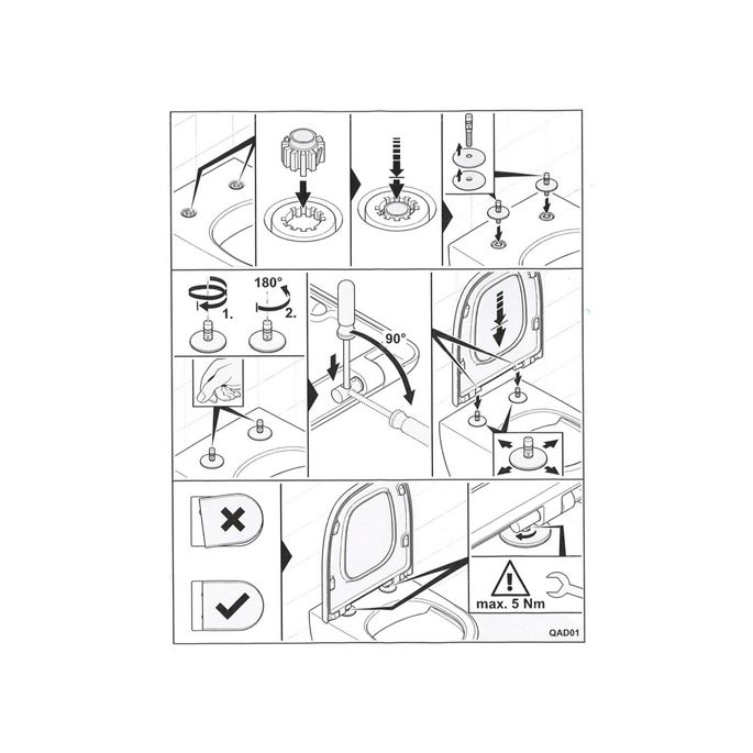 Villeroy en Boch Finion - Venticello - Memento 2.0 92218961 set fest Scharniere chrom