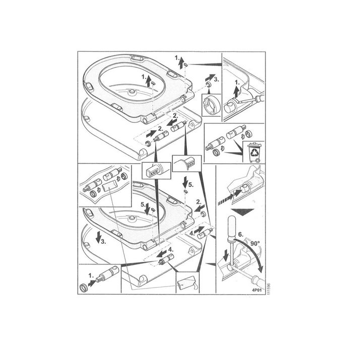 Villeroy en Boch O.Novo 92216400 Softclose-Dämpfungssatz für. WC-Sitze