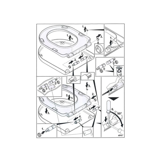 Villeroy en Boch Subway 2.0 - Vivia 92213900 softclose damper set for toilet seat