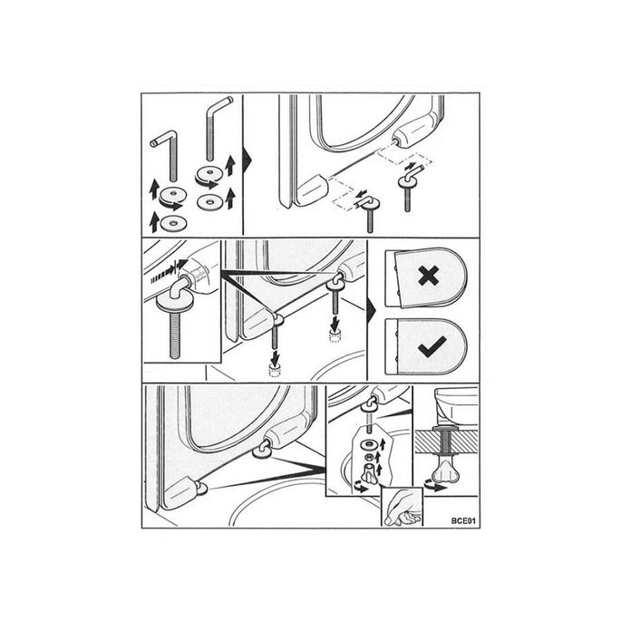 Villeroy en Boch Viala 88180161 set vaste scharnieren chroom