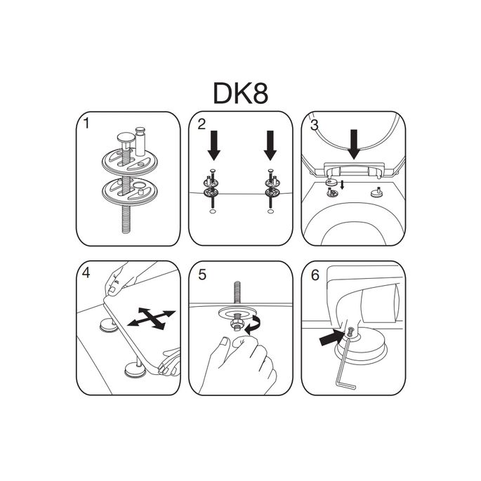 Pressalit 3 DK8999 set of adjustable hinges chrome