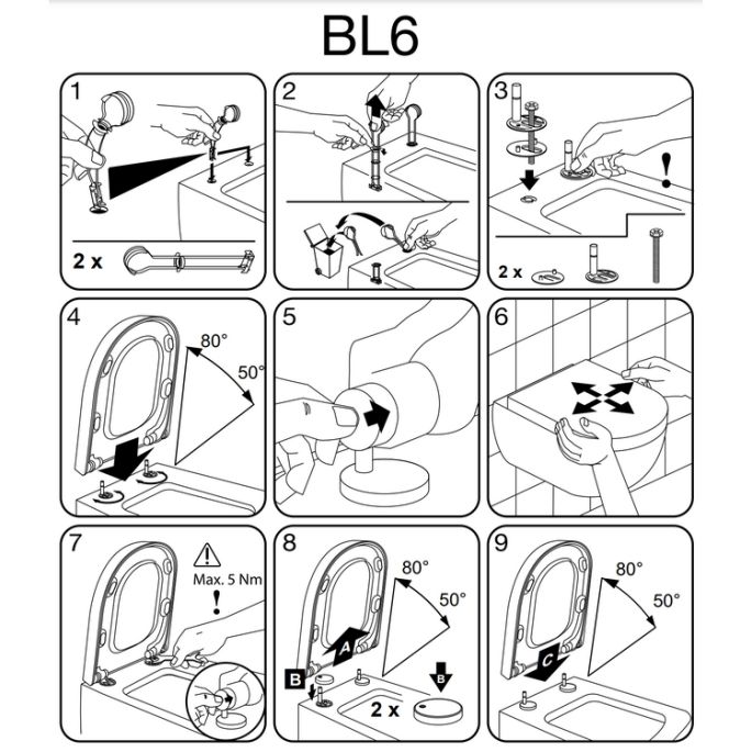 Pressalit Sway D 934230-BL6999 toiletzitting met deksel mat wit