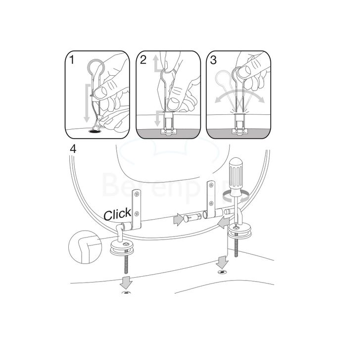Villeroy en Boch Amadea 88100161 set of fixed hinges chrome